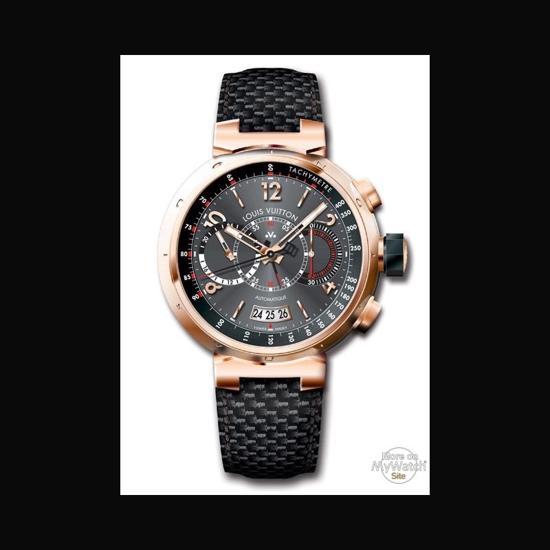 Watch Louis Vuitton Tambour Chronographe Automatique Voyagez | Tambour Edition Capsule Pink Gold ...