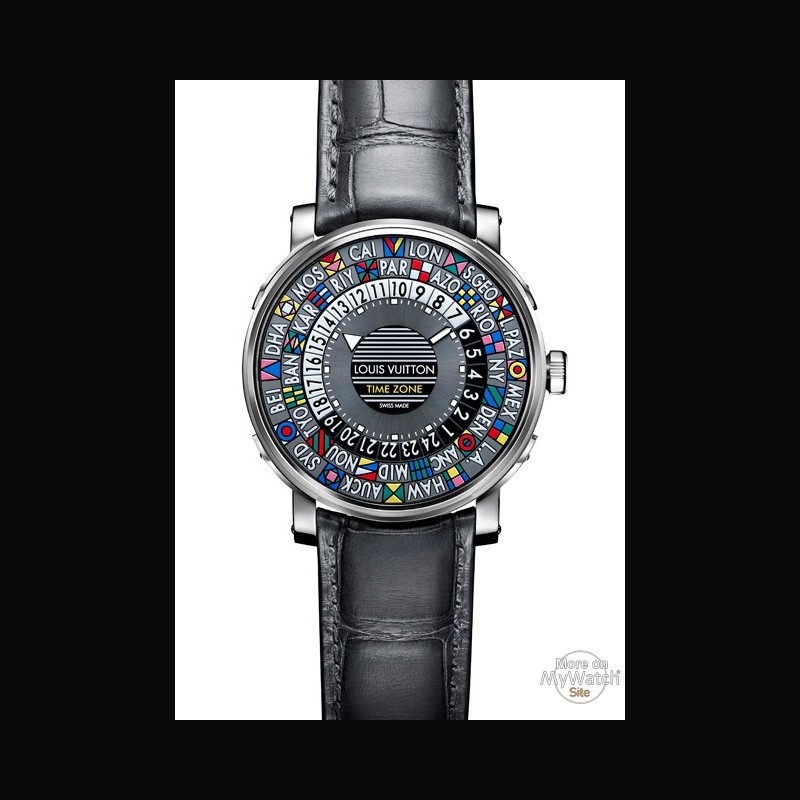 Watch Louis Vuitton Escale Time Zone | Escale Steel - Aligator Bracelet