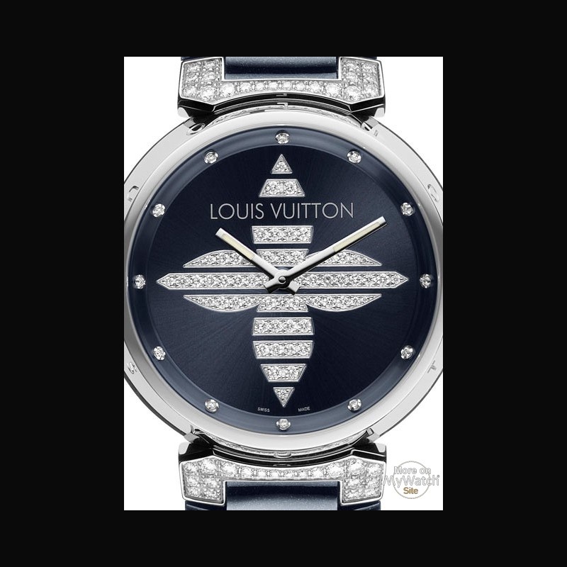 Watch Louis Vuitton Tambour Forever Bleu Infini | Tambour Forever Large - Steel