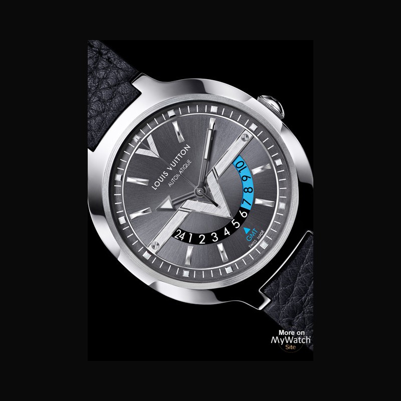 Watch Voyager GMT | Louis Vuitton Steel - Leather Strap