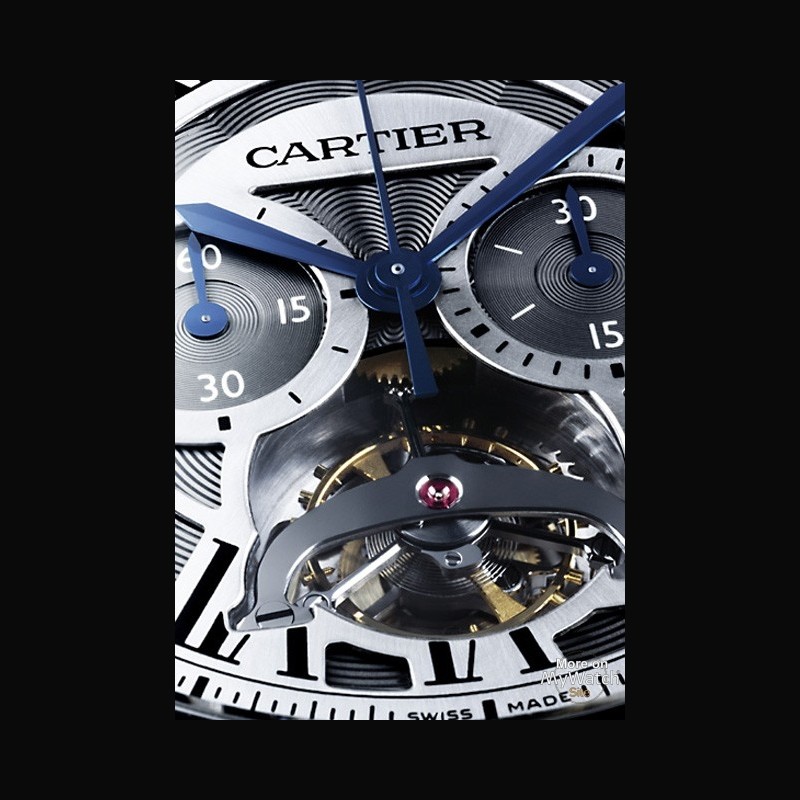 Cartier Rotonde De Cartier Single Push-Piece Tourbillon Chronograph W1580007 Replica Watches