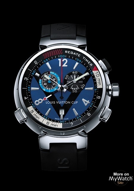 Louis Vuitton Watch Tambour Regatta Navy made of Steel for Men - Collection Tambour LV Cup ...