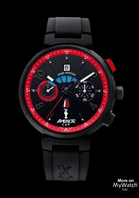 Louis Vuitton Watch Tambour Regatta America&#39;s Cup Automatic made of Rubber-Overmoulded Steel ...