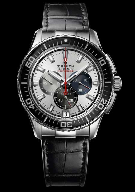 Watch Zenith El Primero Stratos Flyback Striking 10th El Primero 03.2060.405 69.C714 Steel Black Ceramic Bezel