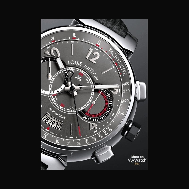 Watch Louis Vuitton Tambour Chronographe Automatique Voyagez | Tambour Edition Capsule Steel ...