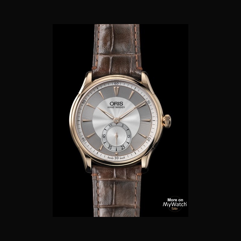 Watch Oris Oris Artelier Hand Winding | Oris Artelier 01 396 7580 6051-Set  Pink Gold - Leather Strap