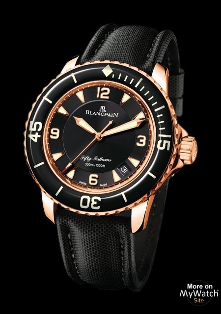 Watch Blancpain Fifty Fathoms Automatique | Fifty Fathoms 5015-3630-52 Red  gold