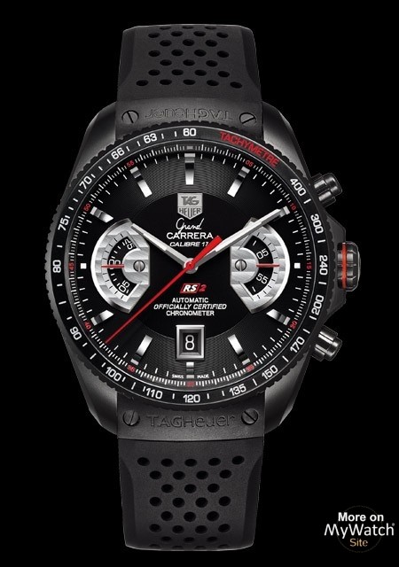 Watch TAG Heuer GRAND CARRERA Calibre 17 RS2 Chronographe Ti2 | GRAND  CARRERA  Black Titanium - Rubber Strap