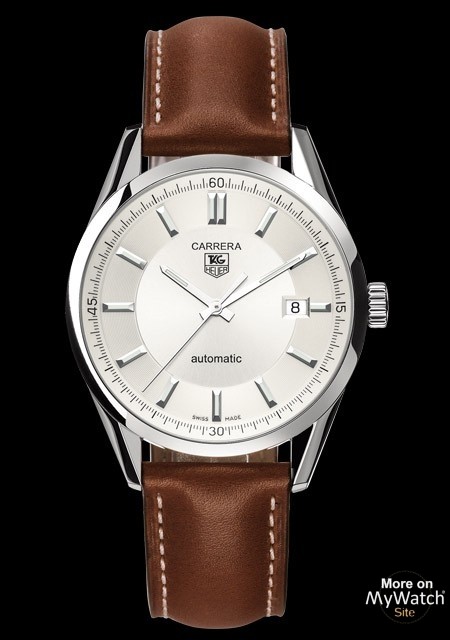 Watch TAG Heuer CARRERA Calibre 5 | CARRERA  Steel - Calfskin  Leather Strap