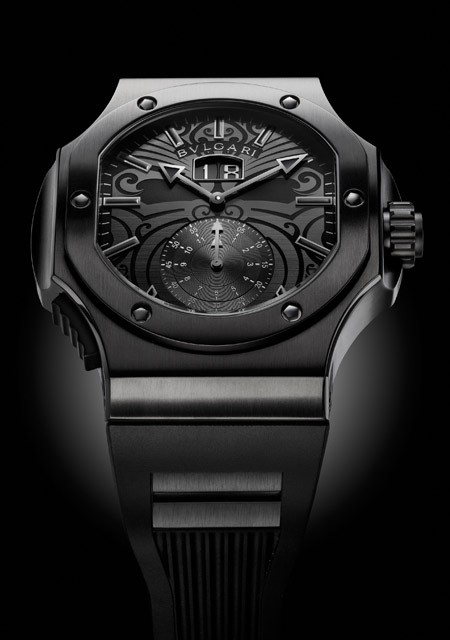 Watch Bvlgari Endurer Chronosprint All Blacks | Daniel Roth Endurer  BRE56BSBLDCHS/AB Steel - Black DLC - Rubber Strap