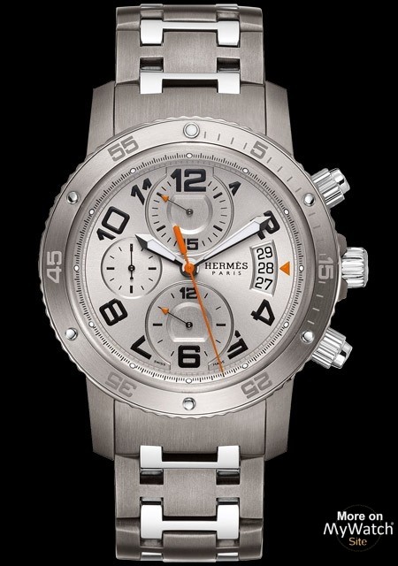 hermes clipper chronograph watch