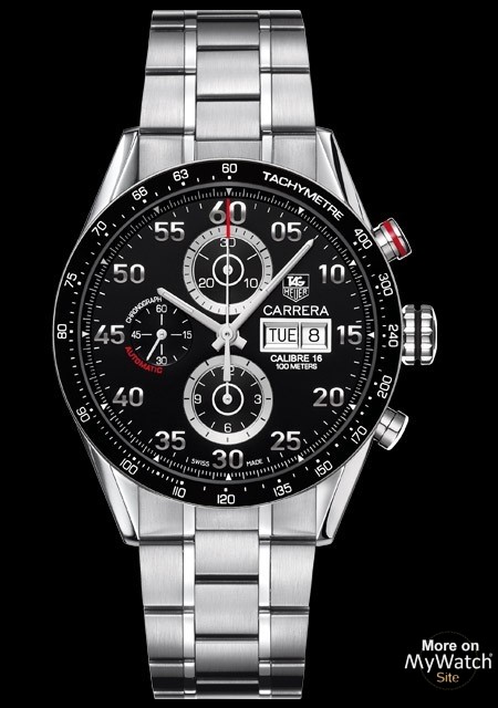 Watch TAG Heuer CARRERA Calibre 16 Day-Date Chronographe | CARRERA   Steel - Steel Bracelet