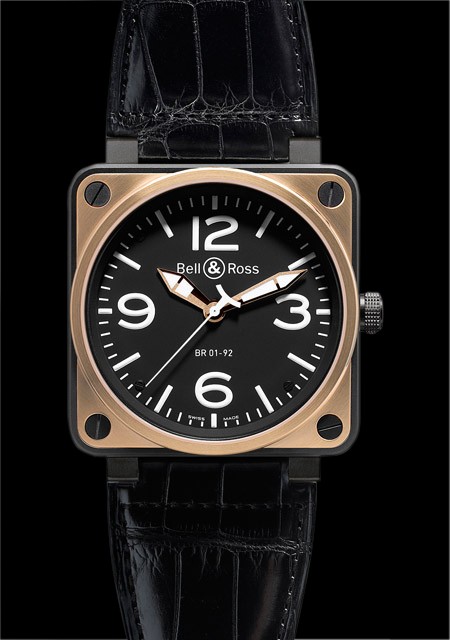 Watch Bell & Ross BR 01-92 Pink Gold & Carbon | AVIATION BR0192