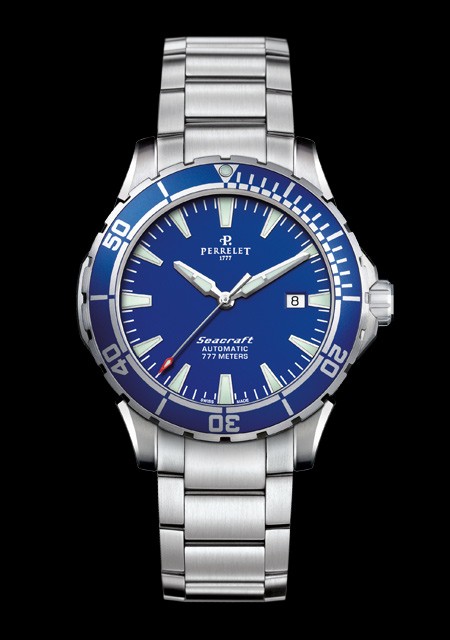 Watch Perrelet Seacraft 3 aiguilles-date | Diver A1053/C Steel