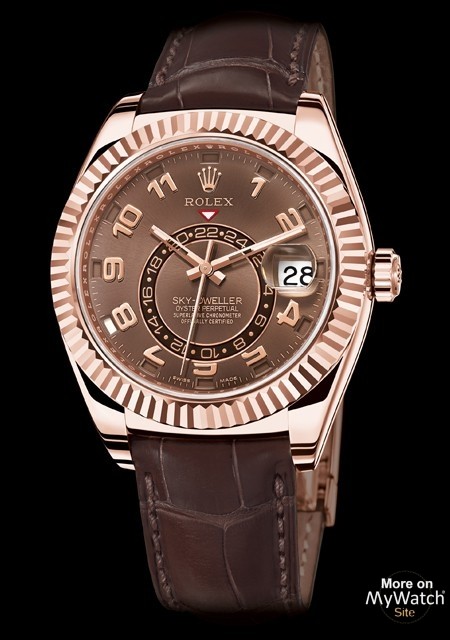 rolex sky dweller brown