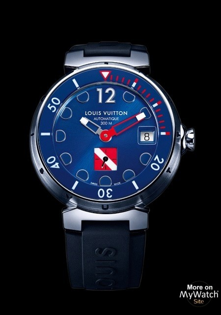 Aftermarket Bracelet/Strap Blue Rubber Strap for Louis Vuitton Tambour