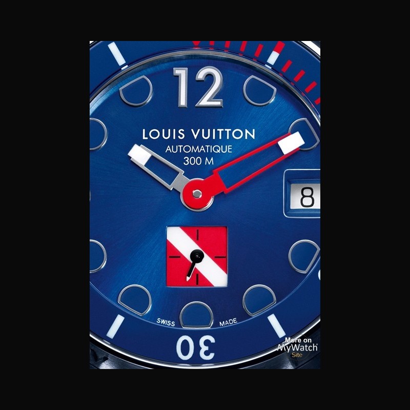 Watch Louis Vuitton Tambour Diving II Noir XL  Tambour Diving II Steel -  Black Rubber Strap