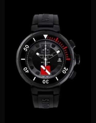 Watch Louis Vuitton Tambour Diving II Bleu  Tambour Diving II Steel -  Rubber Bracelet