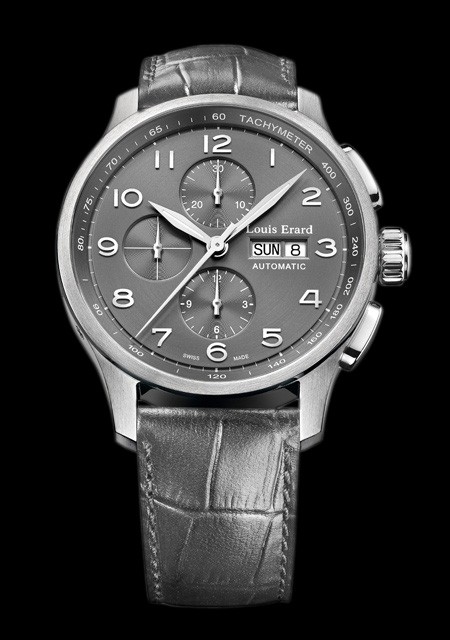 LOT:248  LOUIS ERARD - a stainless steel 1931 Chrono Vintage chronograph  wrist watch, 42mm.