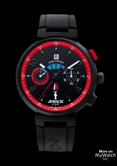 Louis Vuitton Automatique America's Cup | Tambour Regatta Rubber-Overmoulded Steel - Rubber Strap