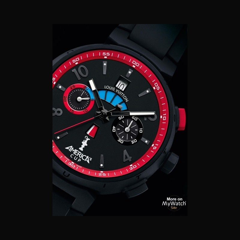 Watch Louis Vuitton Tambour Régate Automatique America&#39;s Cup | Tambour Regatta Rubber ...