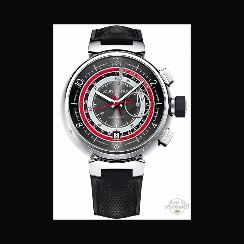 Watch Louis Vuitton Tambour Chronographe Automatique Voyagez | Tambour Edition Capsule II Steel ...