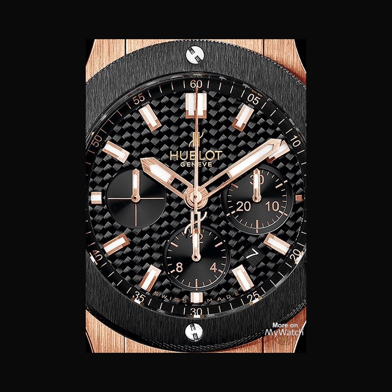 Hublot Big Bang Original Chronograph Gold Ceramic 44mm Black Carbon Fibre  Dial Rubber Strap 301.PM.1780.RX - BRAND NEW