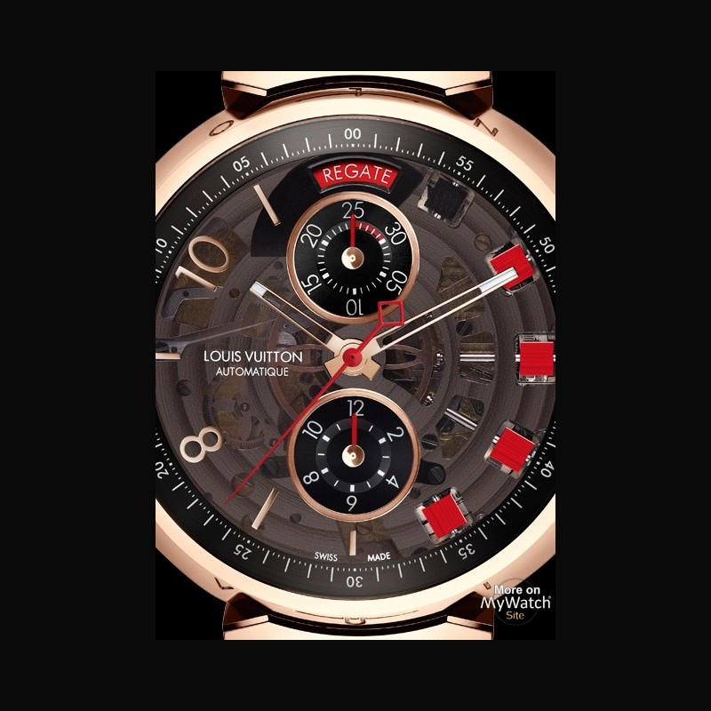 Tambour chronographe watch Louis Vuitton Pink in Steel - 25608137