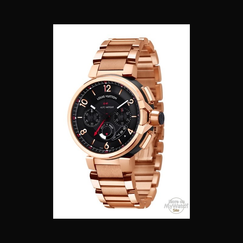 Tambour chronographe pink gold watch Louis Vuitton Brown in Pink gold -  21586045