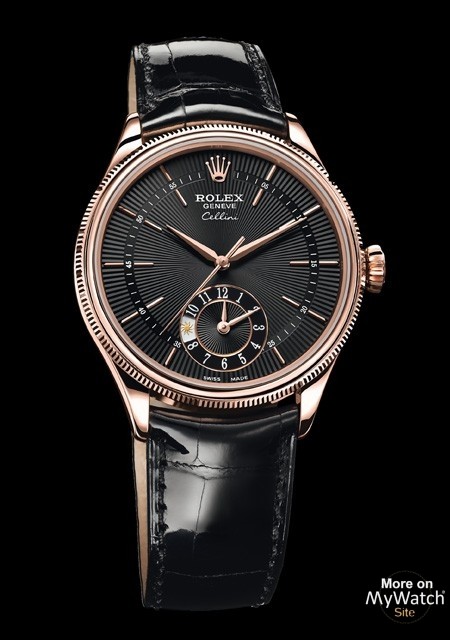 rolex cellini dual time rose gold