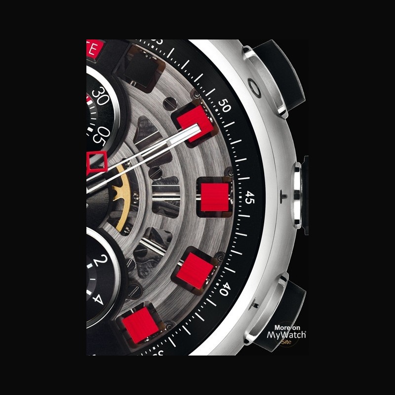 Watch Louis Vuitton Tambour Spin Time Régate Titane  Tambour Spin Time  Titanium - Alligator and Rubber Strap