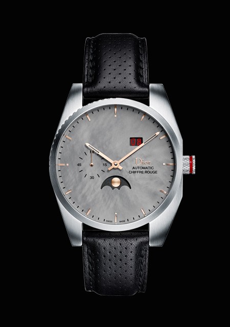 Watch Dior Chiffre Rouge C03 | Chiffre Rouge CD084C11A003 Steel -  Mother-of-Pearl Dial - Perforated Calfskin Strap