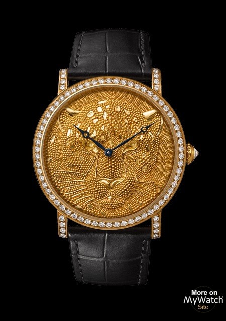 Rotonde de Cartier 42 mm Panthère en granulation