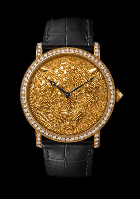 Watch Cartier Rotonde de Cartier 42 mm Panthère en granulation