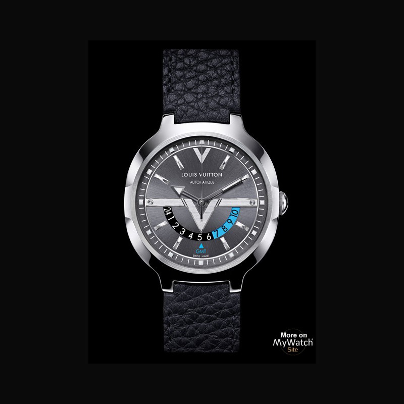 Watch Voyager GMT  Louis Vuitton Steel - Leather Strap