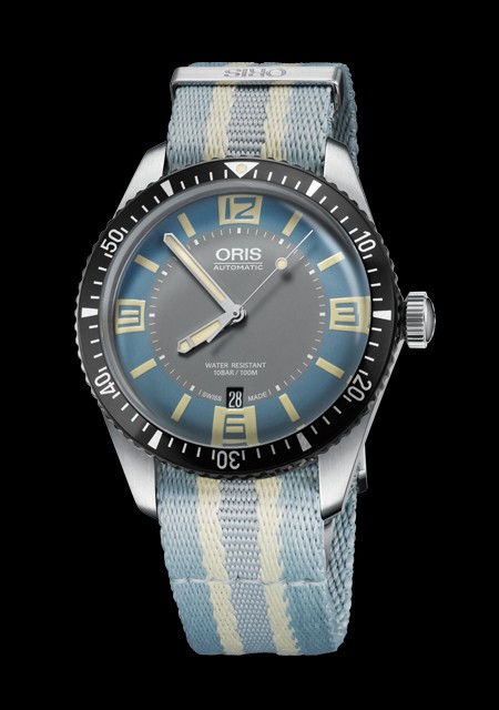 Watch Oris Oris Divers Sixty Five Oris Divers 733 7707 4065 Steel Blue Dial Blue NATO Strap