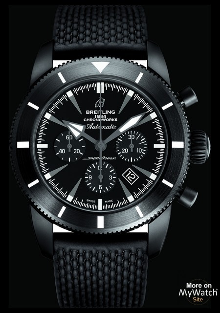 Watch Breitling Superocean Héritage Chronoworks  Aeromarine  SB0161E4/BE91/256S/S20D.4 Black Ceramic - Rubber Strap