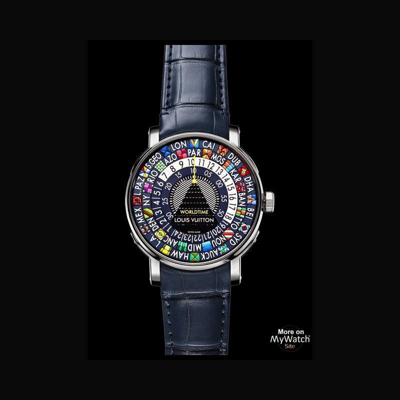 Louis Vuitton bleuit sa montre Escale Worldtime