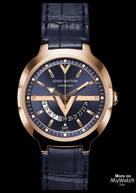 Voyager GMT watch in pink gold, Louis Vuitton