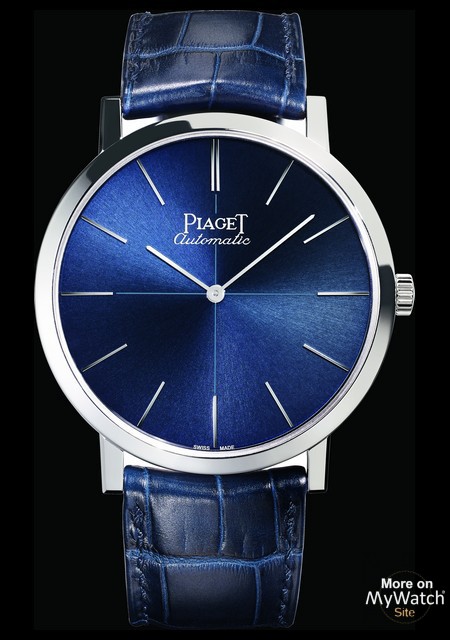 Watch Piaget Altiplano 43 mm  Altiplano G0A42105 White Gold - Blue Dial -  Alligator Strap