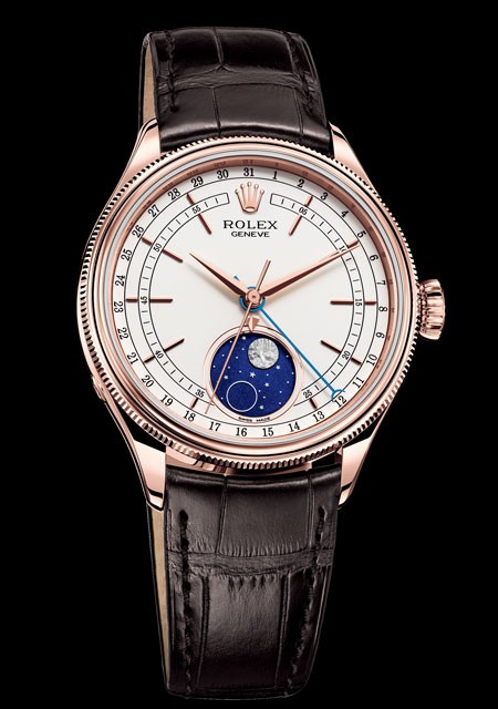 Rolex Moonphase | Cellini 50535 Everose - Alligator leather