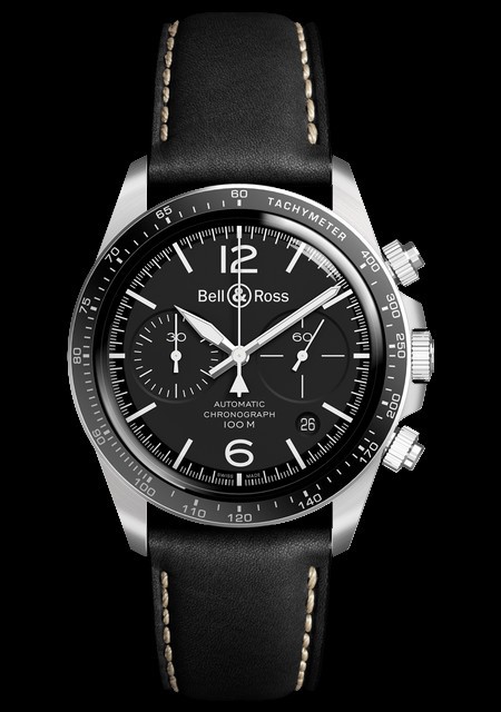 Watch Bell & Ross BR V2-94 Black Steel | VINTAGE BRV294-BL-ST/SCA