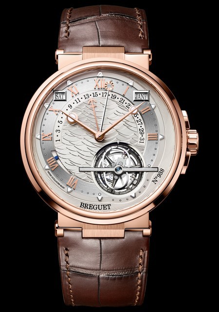 Watch Breguet Marine Equation Marchante 5887  MARINE 5887BR/12/9WV Pink  Gold - Alligator Strap