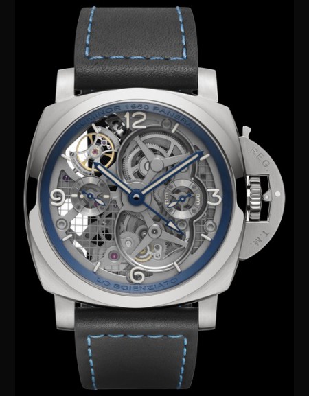 Lo Scienziato Luminor 1950 Tourbillon GMT Titanio 47 mm