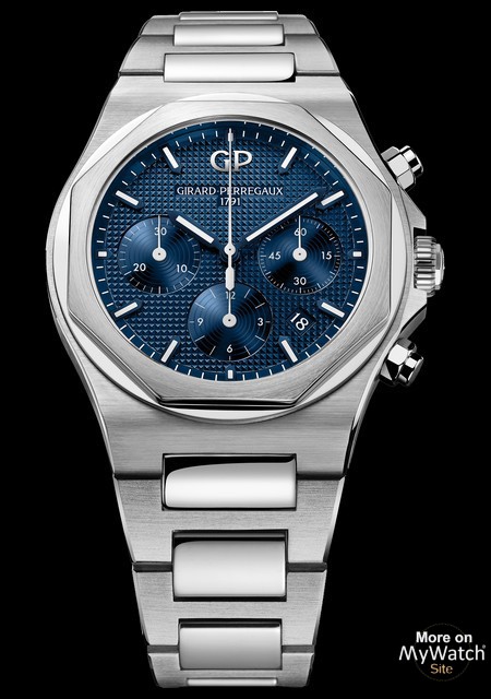 Laureato Chronographe - Acier sur acier cadran bleu foncé