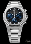 Laureato Chronographe - Acier sur acier cadran noir