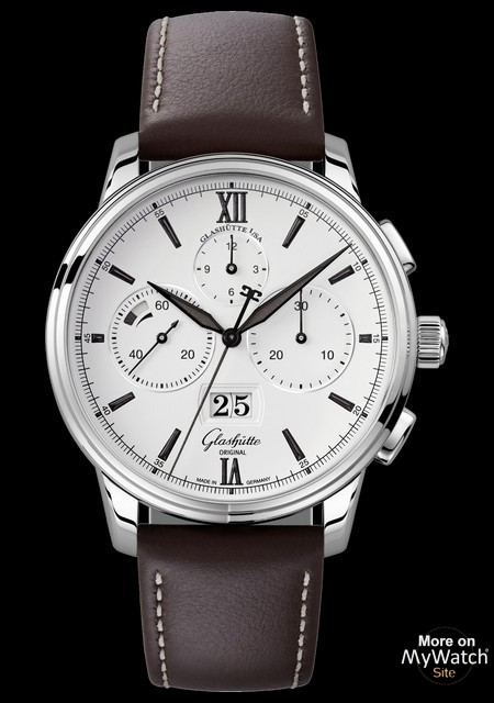 Senator Chronograph Panorama Date -   brown leather strap-