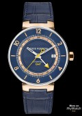 Tambour Moon GMT Blue, acier et or rose