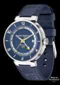 Tambour Moon GMT Blue, acier et or rose