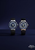 Tambour Moon GMT Blue, acier et or rose